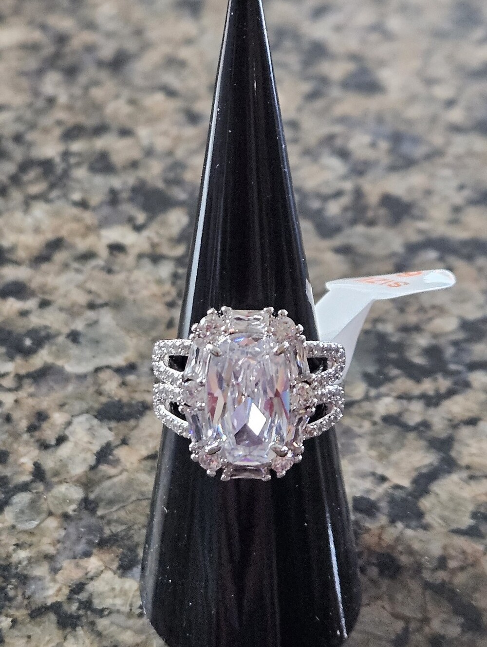 Bomb Party RG40099 "Ringed Heartstrings" Diamond Cubic Zirconia Sz 6